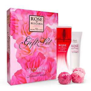 Dárková sada - mýdlo, růžový parfém, krém na ruce Rose of Bulgaria