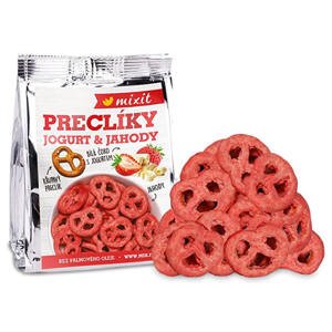 Preclíky do váčku Jogurtová čokoláda s jahodami Mixit 70g