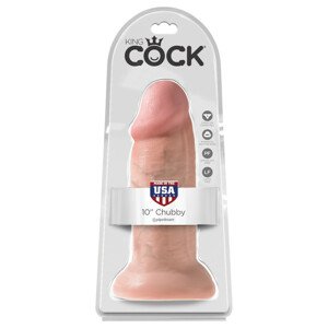 Dildo King Cock 10 (25 cm) - přírodní