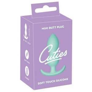 Cuties Mini Butt Plug - silikonové anální dildo - máta (2,3cm)