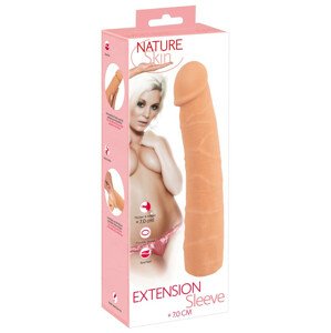 Nature Skin - nástavec na penis a zesilující návlek (24 cm)