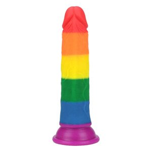 Lovetoy Prider - realistické dildo - 19 cm (duhové)