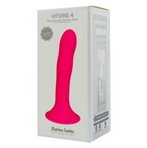 Hitsens 4 - poddajné dildo s vlnitou špičkou (růžové)