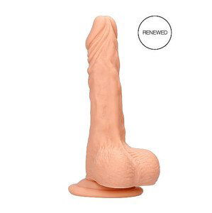 RealRock Dong 7 - realistické dildo s varlaty (17 cm) - přírodní