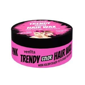 Venita Trendy Hair Wax Ultra Hold - barevný vosk na vlasy, ultra držení, 75 g Pink - růžová