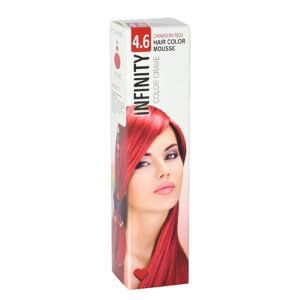 Elyseé Infinity Hair Color Mousse - barevné pěnové tužidla, 75 ml 4.6 Crimson Red - červená