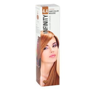 Elyseé Infinity Hair Color Mousse - barevná pěnová tužidla, 75 ml 4.4 Copper - měděná