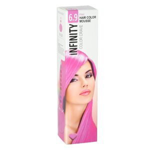 Elyseé Infinity Hair Color Mousse - barevná pěnová tužidla, 75 ml 6.9 Pink - růžová