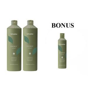 AKCE: 2x Echosline Energy Shampoo - posilující šampon proti padání vlasů, 1000 ml + Energy šampon, 300 ml