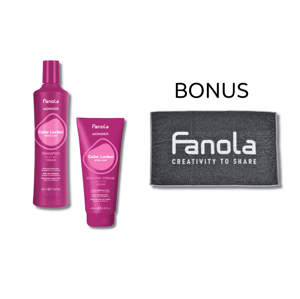 AKCE: Fanola Wonder Color Locker - pro barvené vlasy - šampon, 350 ml + uzavírací krém, 200 ml + ručník Fanola