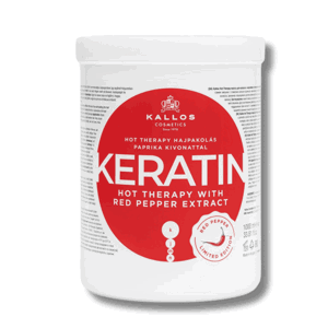 Limitka: Kallos Keratin With Red Pepper Extrakt Hair Mask - maska na vlasy s keratinem a extraktem papriky, 1000 ml