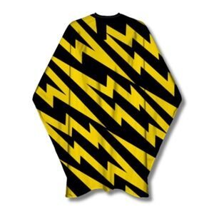 Marmara Barber Capes - pláštěnky ke stříhání - vzorované, na háček CSP-YT-YELLOW THUNDER - žluto černá s blesky