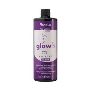 Fanola Glow&Glossy No Lift Demi Permanent Hair Color Oil - bezamoniakové demi-permanentní tonery CLEAR - transparentní (pastelizer)