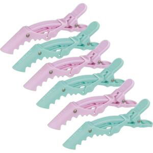 Sibel Gator Clips - kolíčky do vlasů "krokodílky" Retro Summer Edice - 6x11 cm - růžovo-modré (6ks/bal)