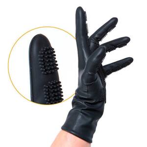 Sibel Gloves Reuseable Gloves Comb in Silicone - znovu použitelné rukavice s hřebínkovým zakončením prstů, 2 ks (1 pár)