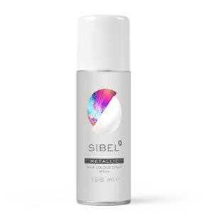 Sibel 1 Day Hair Color Spray - 1 denní spreje - pastelové, glitrové, barevné, 125 ml METALLIC WHITE - metalická bílá