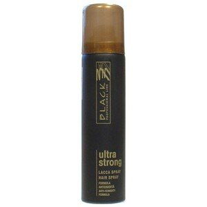 Black professional ULTRA strong Hair spray - lak na vlasy s ultra silným tužením 75 ml