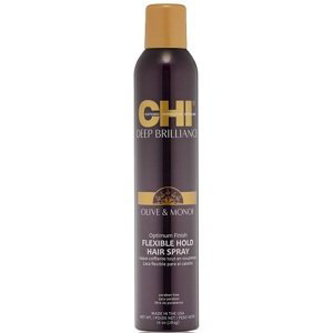 CHI Deep Brilliance Olive & Monoi Optimum Finish Flexible Hold Spray - lak na vlasy, 284 g