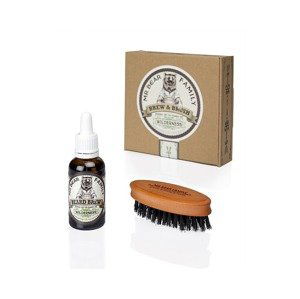 Mr. Bear Family Special Kit Brew and Brush - olej na bradu, 30 ml + kartáček na bradu. Wilderness