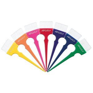 Comair Tinting brushes Rainbow wide 7001276 - sada širokých štětců na barvení, 7 ks