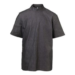 BraveHead Black Pinstriped Barber Jacket - černá tradiční holičská košile 5377 - L - 54 x 78 cm