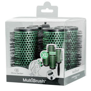 Olivia Garden Multibrush - multifunkční kartáč na vlasy. 7776 - One Size Kit XL - sada jedna velikost - jedna rukojeť, 4x kartáč 56 mm