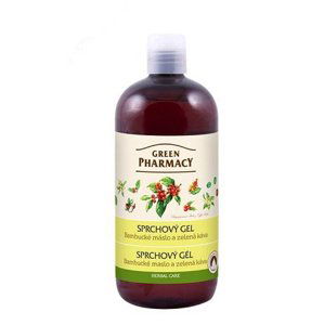 Green Pharmacy bambucké máslo a zelená káva - sprchový gel, 500ml