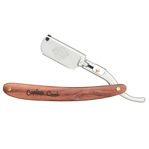 CHYBA TISKU: Captain Cook Shaving Razor, Wooden Handle 04894 - břitva na vyměnitelné žiletky, celá čepel