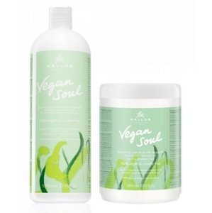 DUO: Kallos Vegan Soul Nourishing Shampoo and Mask - výživný šampon a maska, 1000 ml