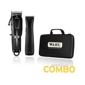 Wahl Combo Cordless (08592-107H) - Super Taper Cordless Black 08591 a Beret Stealth 8841 - prof. set strojků na akumulátor v tašce + ClipperCare PLUS 5v1 Spray - sprej na čištění strojků, 400 ml