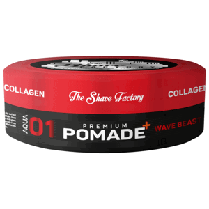 The Shave Factory Premium Pomade - prémiová pomáda se středně silnou fixací a vysokým leskem, 150 ml Collagen - Wave Beast