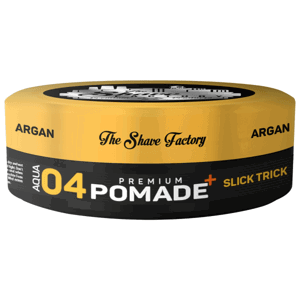 The Shave Factory Premium Pomade - prémiová pomáda s extra silnou fixací a vysokým leskem, 150 ml Argan - Slick Trick