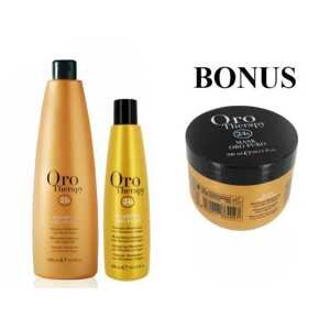 AKCE: Fanola Oro Therapy Argan Oil Shampoo - regenerační šampon s arganovým olejem, 300 ml a 1000 ml + maska, 300 ml
