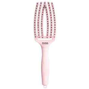 Olivia Garden FingerBrush Pastel Pink - kartáče na foukání/rozčesávání vlasů v pastelově růžové barvě M - medium