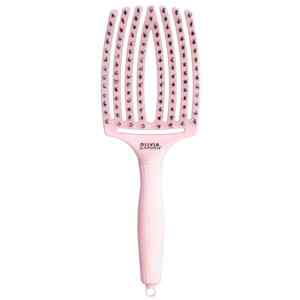 Olivia Garden FingerBrush Pastel Pink - kartáče na foukání/rozčesávání vlasů v pastelově růžové barvě L - large