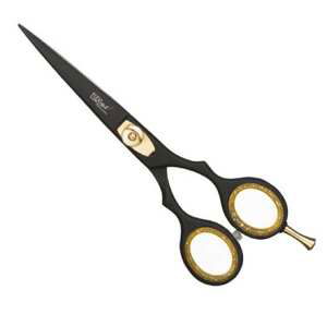 Eurostil 04501 Matt Black Scissors Razor Edge - nůžky na klouzavý střih, 5,5"