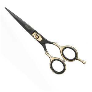 Eurostil 04499 Matt Black/Gold Scissors Razor Edge - nůžky na klouzavý střih, 5,5"