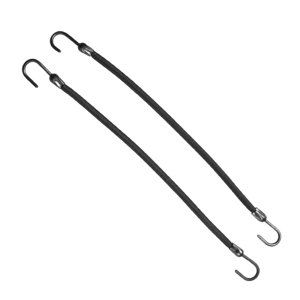 Eurostil Elastic Hair Hook - gumička s háčky 00858 - černé gumičky s háčkem, 12 ks