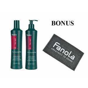 AKCE: Fanola No Red Shampoo a No Red Mask - šampon a maska proti nežádoucímu červenému odlesku, 350 ml + kartáč na vlasy Fanola