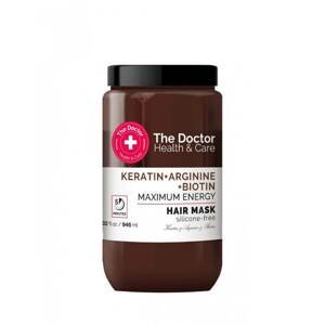 The Doctor Keratin + Arginine + Biotin Maximum Energy Mask - výživná maska na vlasy bez silikonů, 946 ml