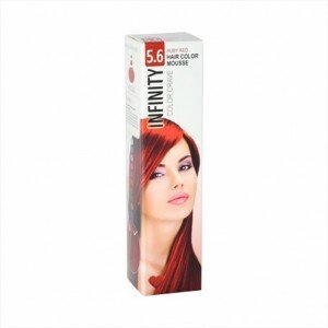 Elyseé Infinity Hair Color Mousse - barevná pěnová tužidla, 75 ml 5.6 - Ruby - rubínová