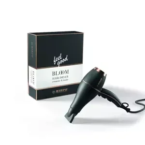 Kiepe Bloom Hair Dryer Ceramic + Ion - vysoušeč vlasů, 2000W 8310.4 černý v kombinaci s rose gold prvky