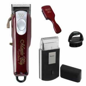 AKCE: Wahl Magic Clip Cordless Set - střihací strojek na akumulátor, Fade Brush, Knuckle Brush, Mobile Shaver + 5v1Clipper Spray, 500 ml
