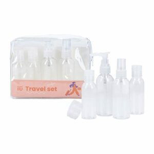 ILU Travel Set Bottles - prázdné cestovní lahvičky + nádobka + aplikátor