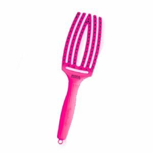 Olivia Garden F*ck Cancer FingerBrush Edition - kartáče na foukání vlasů - limitovaná edice Neon Pink