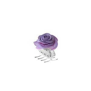 Ozdobný skřipec do vlasů, s růžičkou Malý fialový, 1 ks