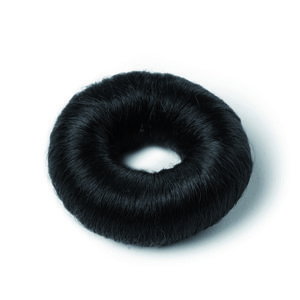 Výplň drdolu kulatá - syntetické vlasy velikost L 8235 - 80mm, černá barva