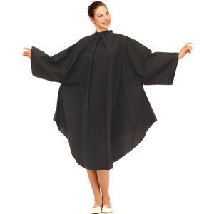Wako 5670 Cutting dress, black - pláštěnka na stříhání a barvení, černá, na háčky