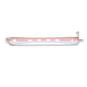 Plastové natáčky na trvalou s patentovou gumičkou 8051 - white/pink - 7 mm