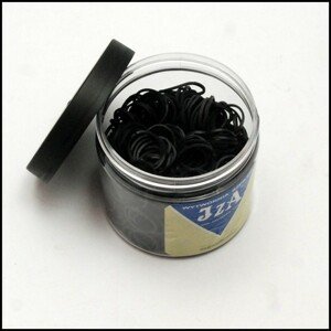 Mini gumičky na afro černé, 500 ks